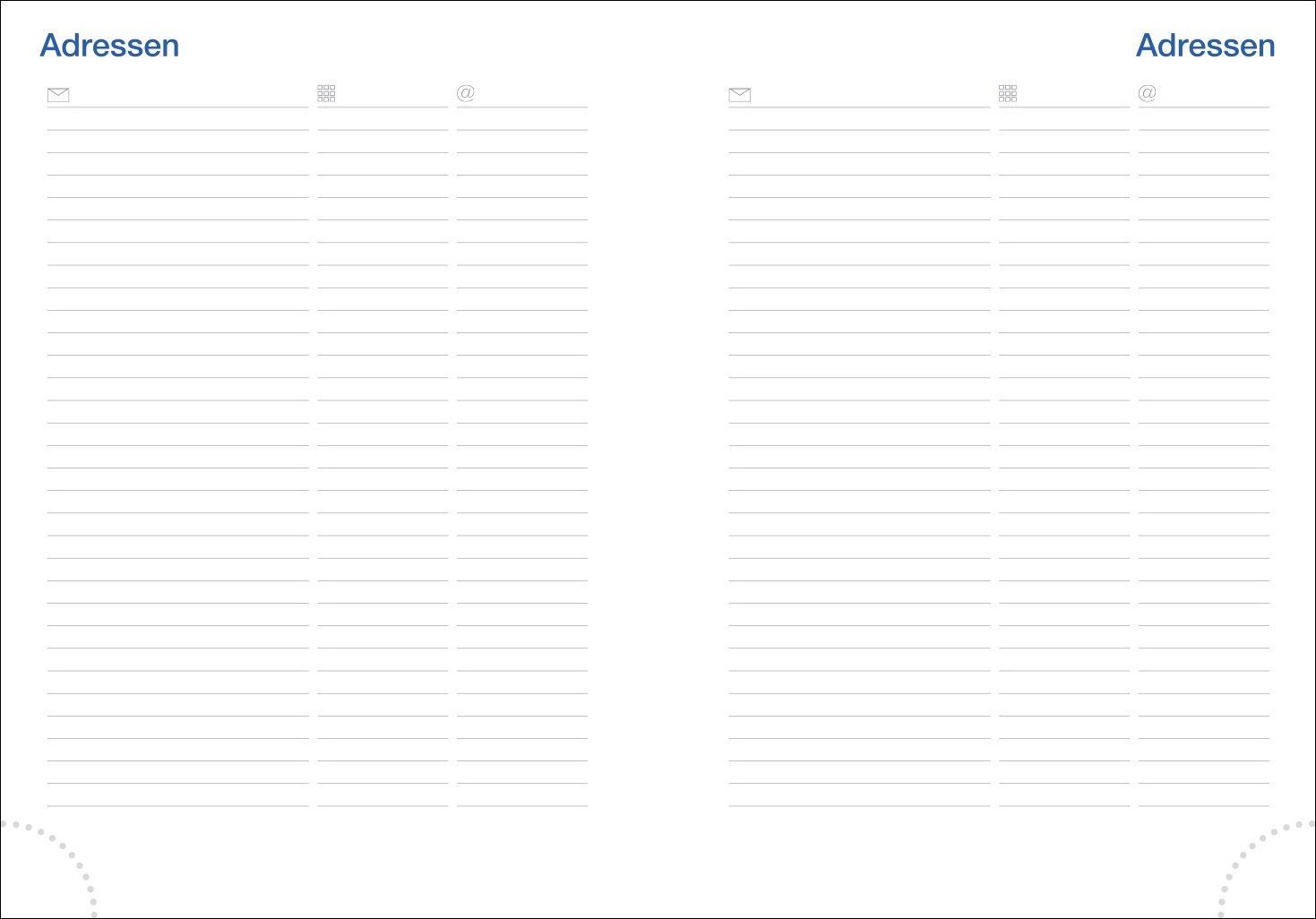 Beispielinhalt (Bild) Tages-Cheftimer A6, petrol 2027