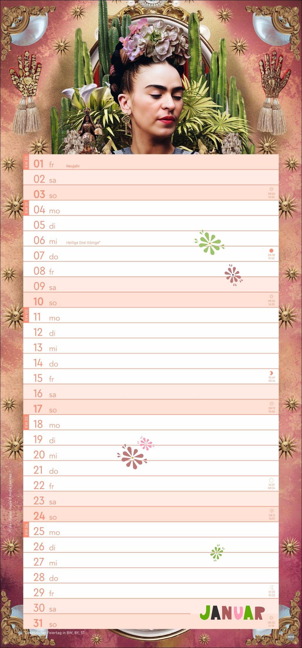 Beispielinhalt (Bild) Frida Planer 2027