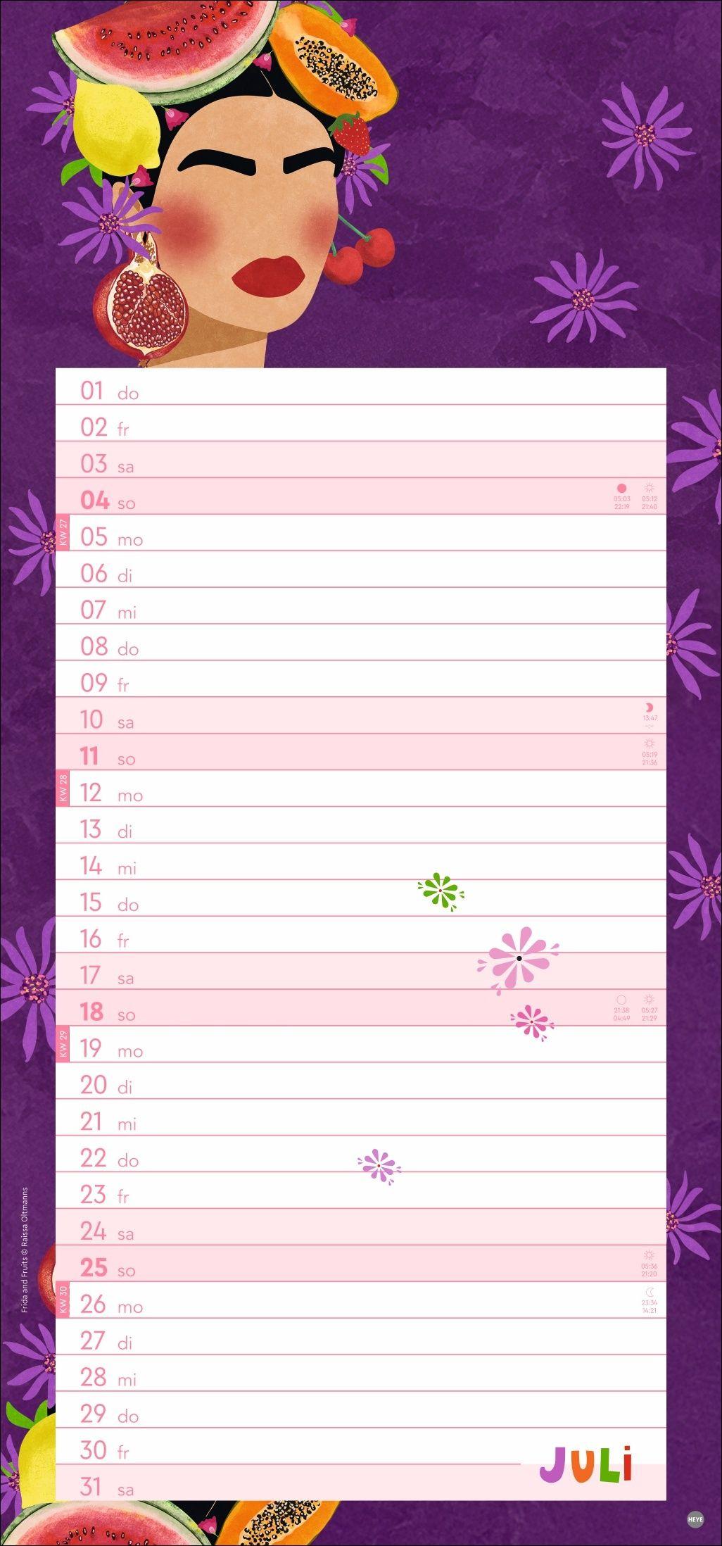 Beispielinhalt (Bild) Frida Planer 2027