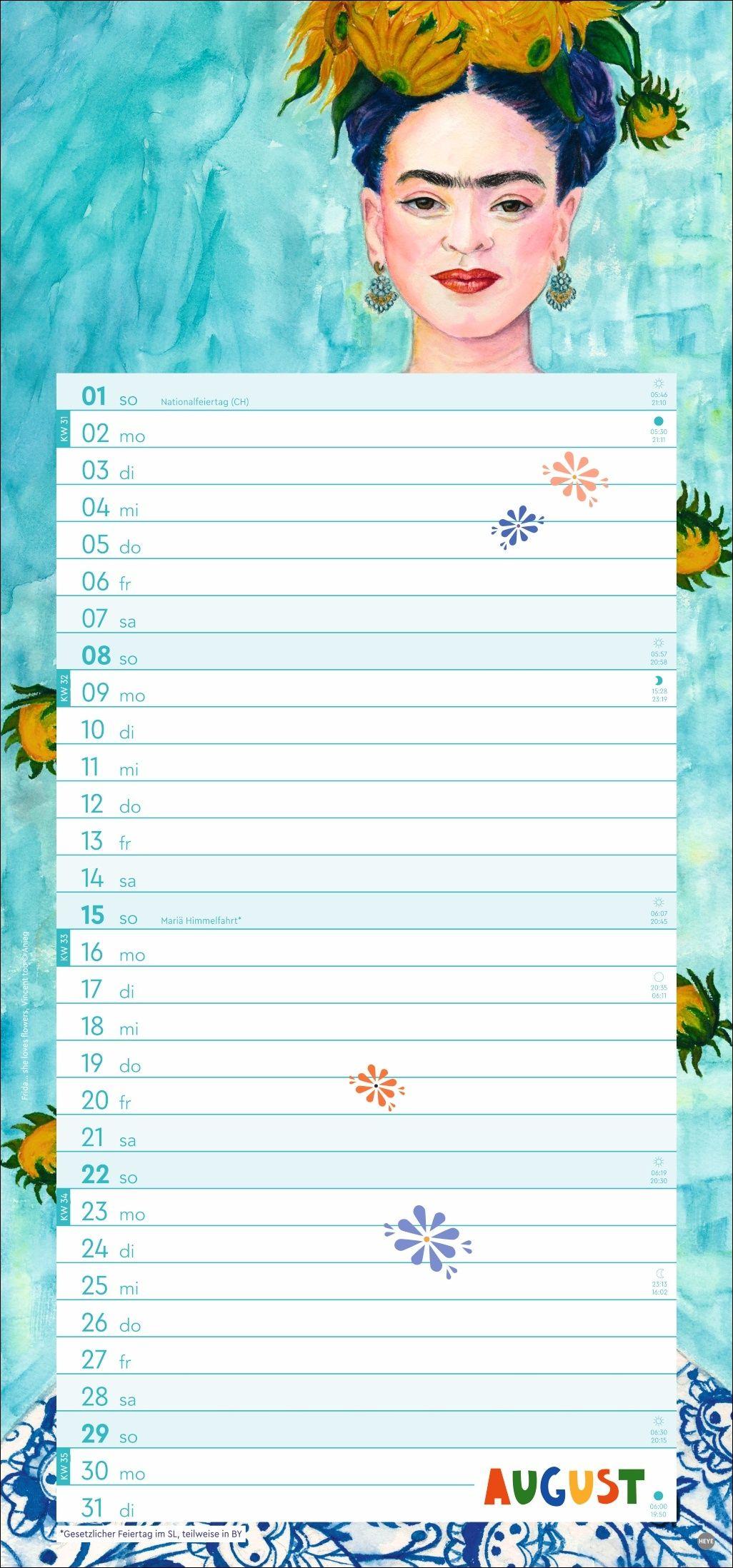 Beispielinhalt (Bild) Frida Planer 2027