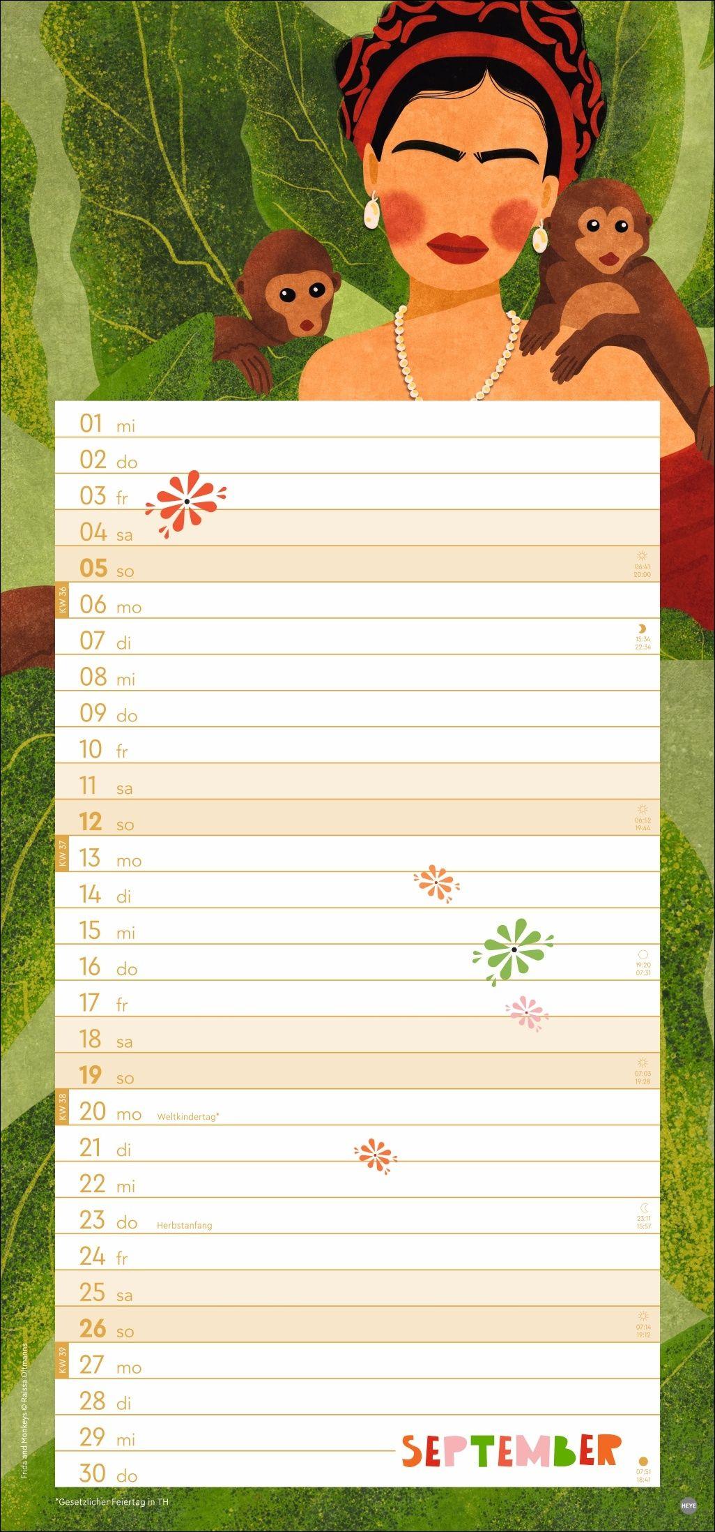 Beispielinhalt (Bild) Frida Planer 2027