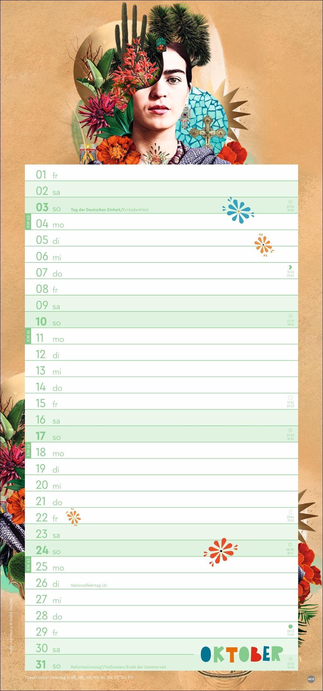 Beispielinhalt (Bild) Frida Planer 2027