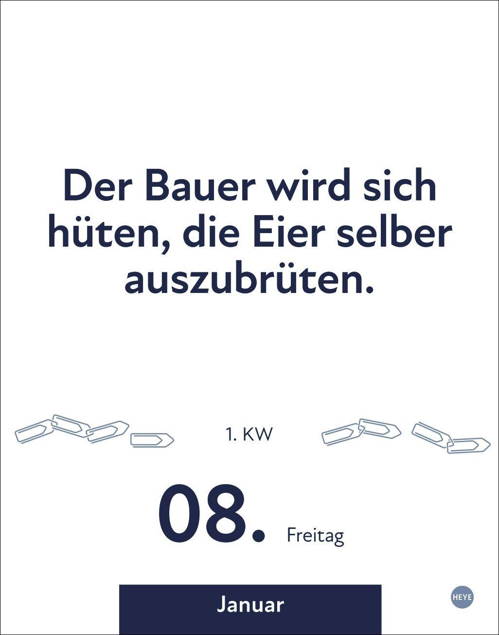 Beispielinhalt (Bild) Die besten Sprüche für lange Bürotage Tagesabreißkalender 2027