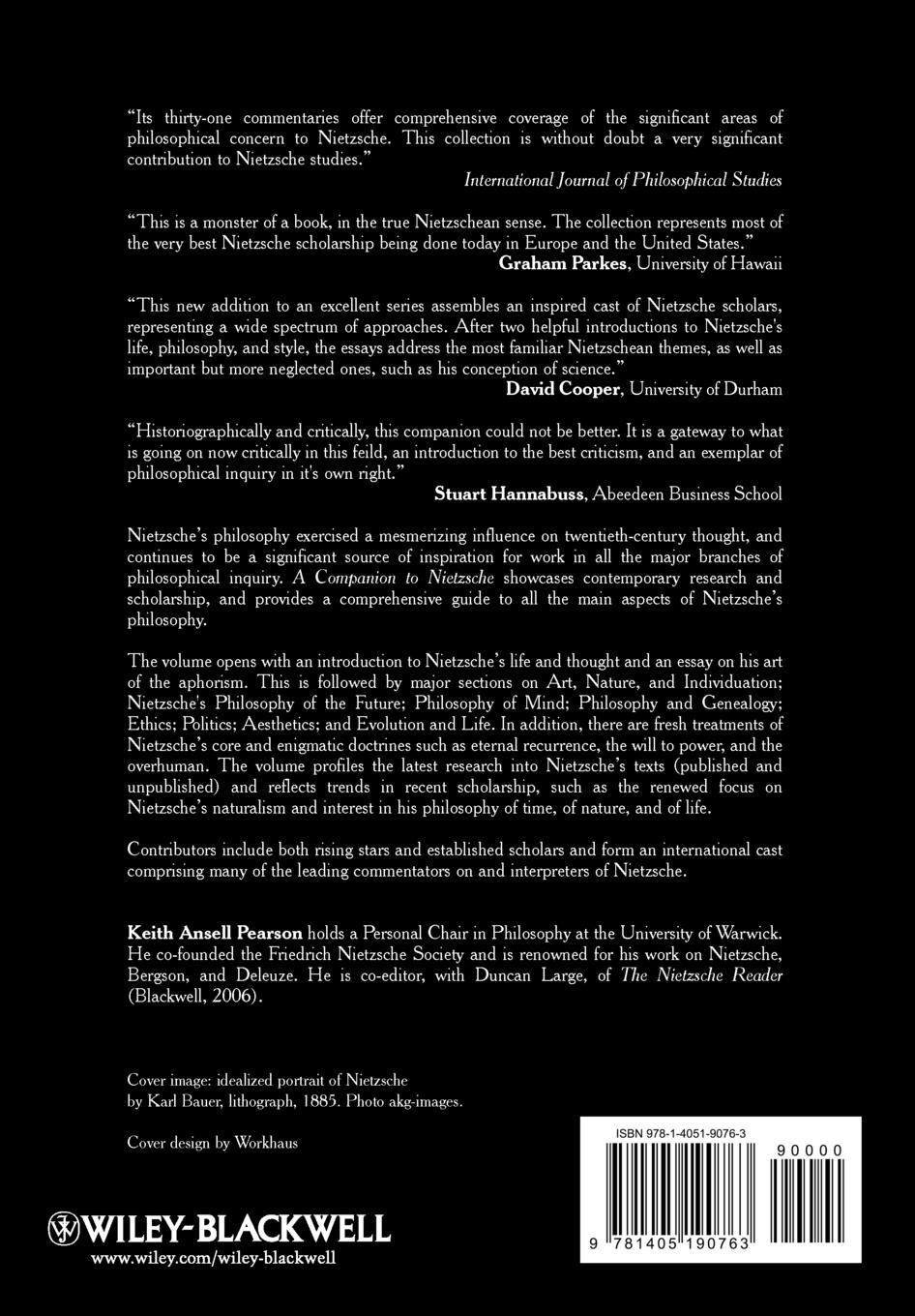 Rückseitencover Companion Nietzsche