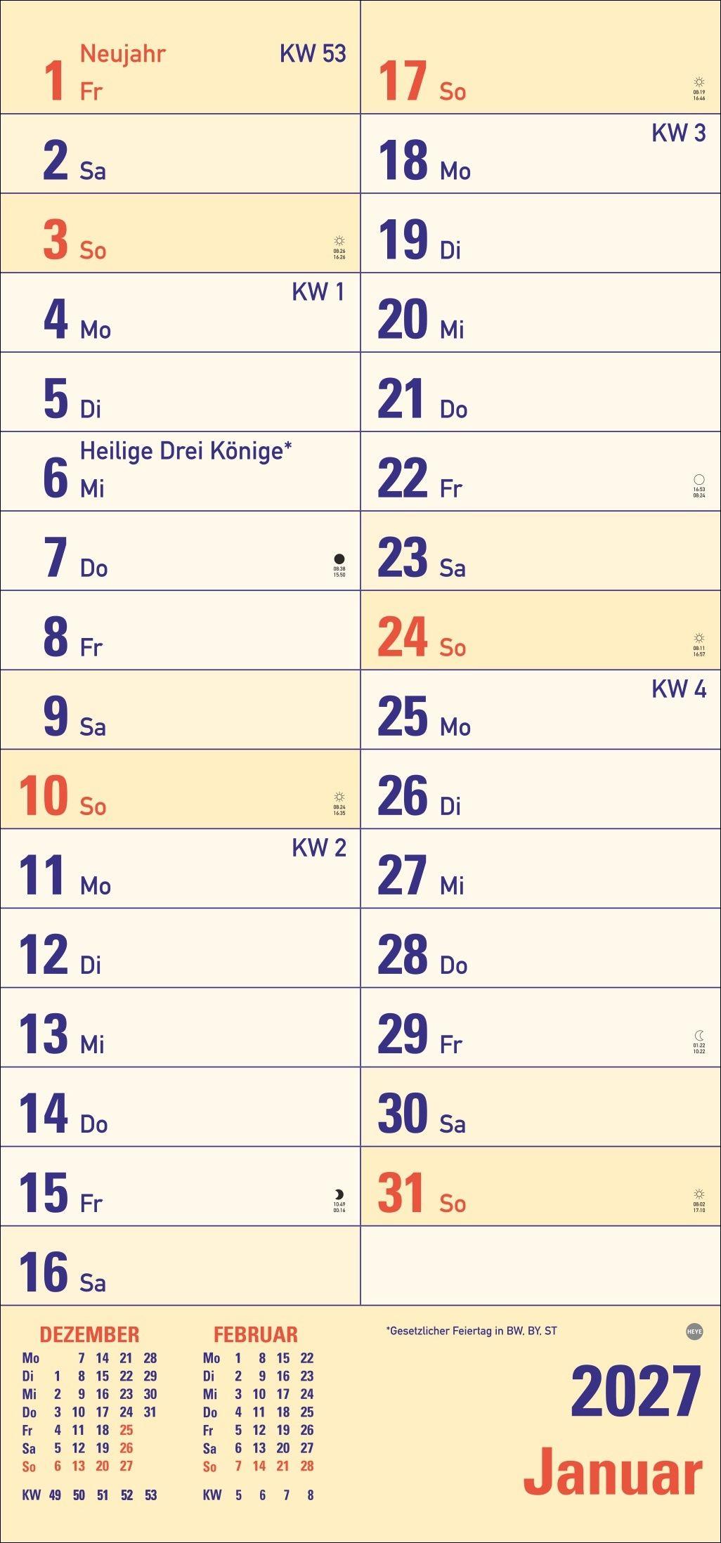 Beispielinhalt (Bild) Großdruck Planer 2027