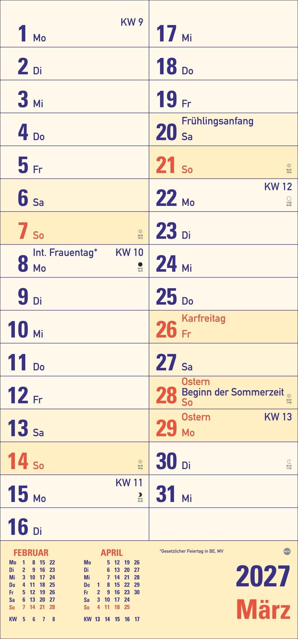 Beispielinhalt (Bild) Großdruck Planer 2027