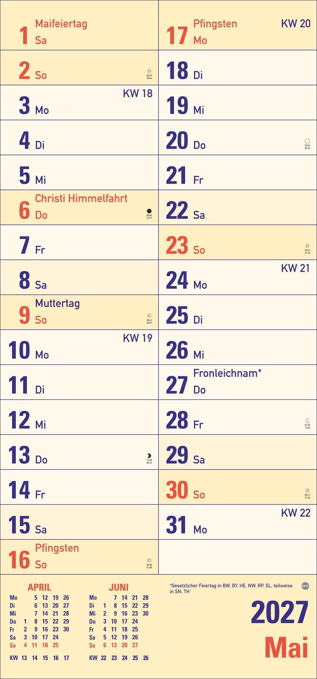 Beispielinhalt (Bild) Großdruck Planer 2027