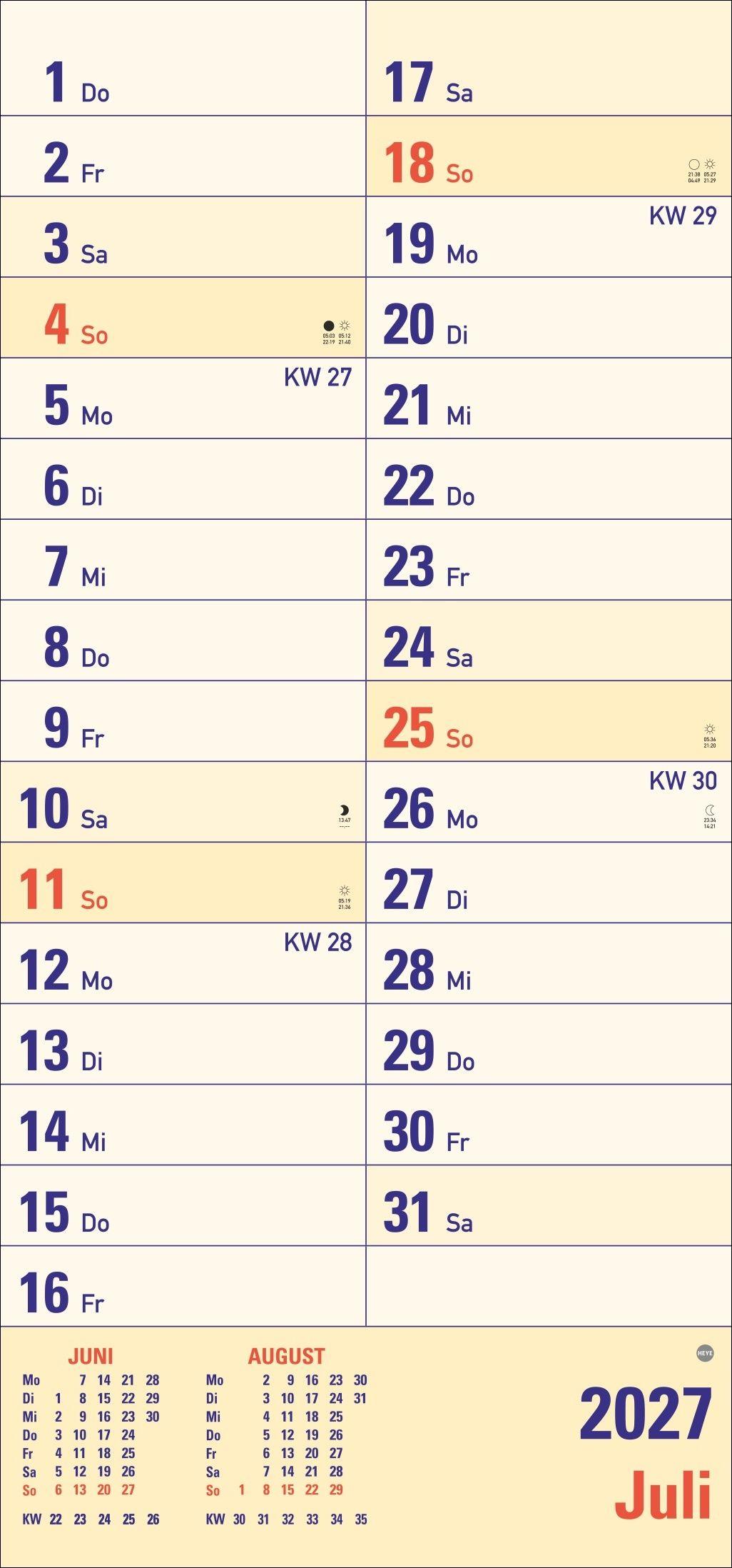 Beispielinhalt (Bild) Großdruck Planer 2027