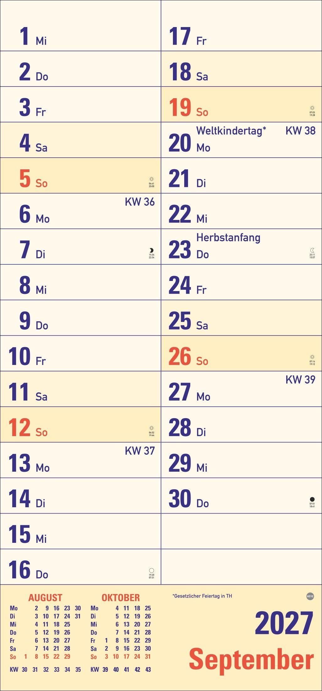 Beispielinhalt (Bild) Großdruck Planer 2027