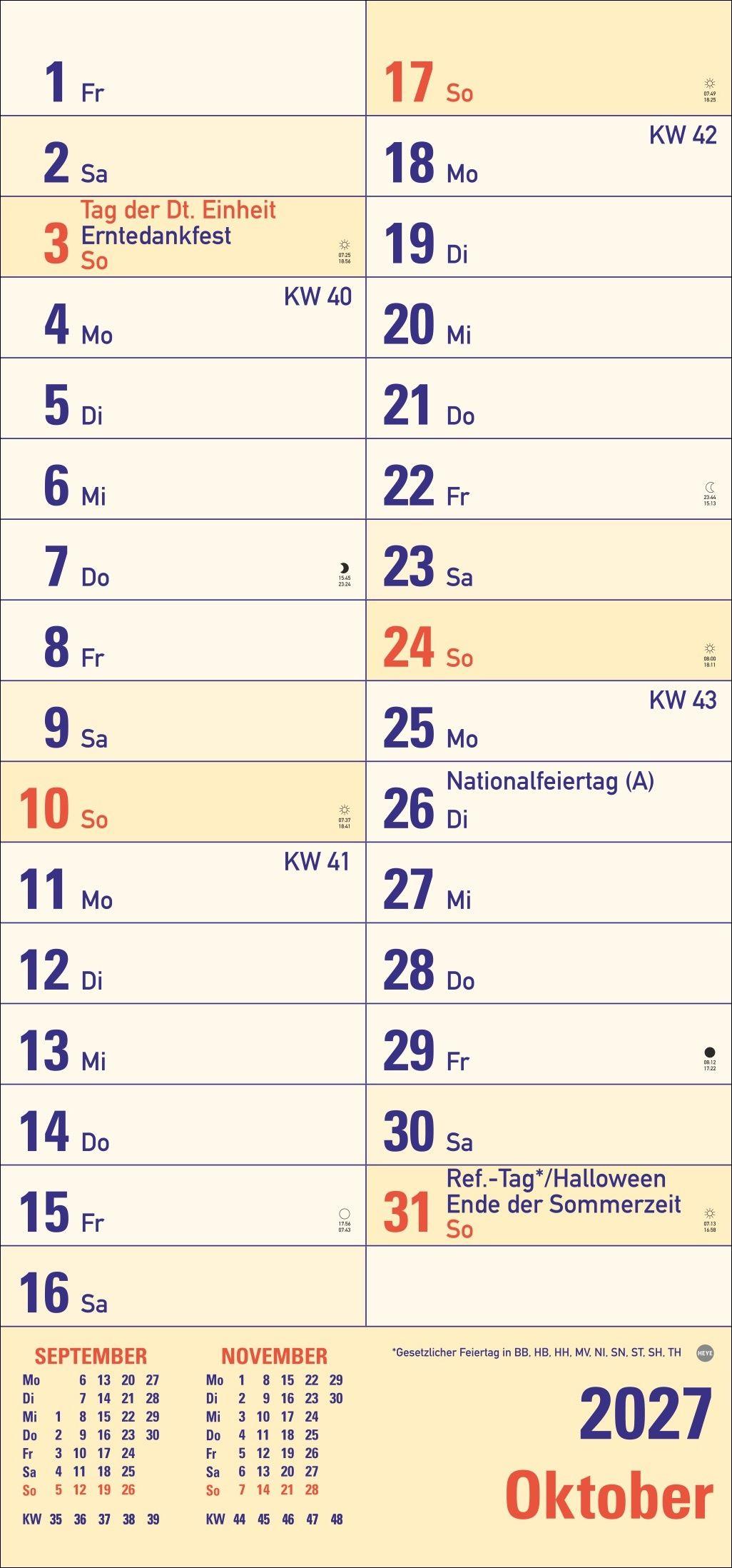 Beispielinhalt (Bild) Großdruck Planer 2027