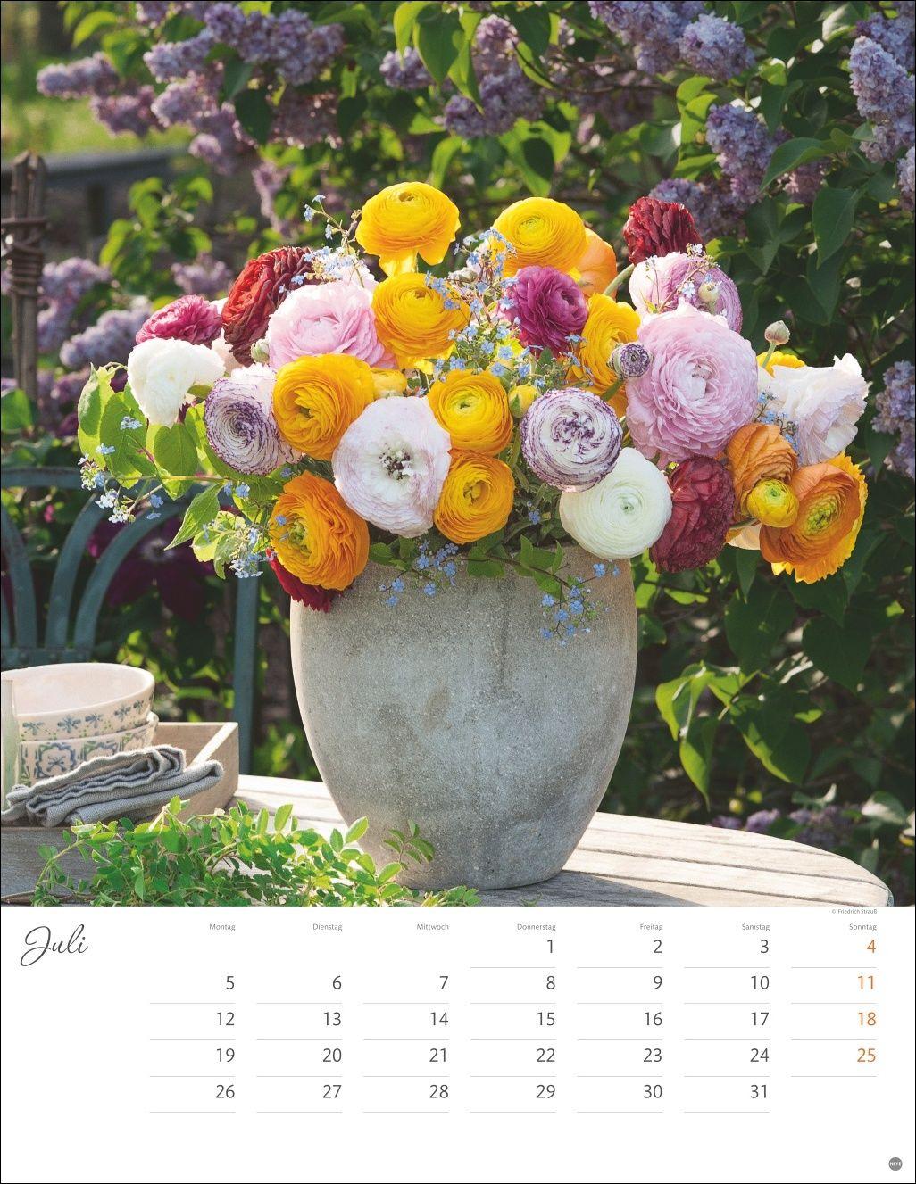 Beispielinhalt (Bild) Bunter Blütenzauber Posterkalender 2027