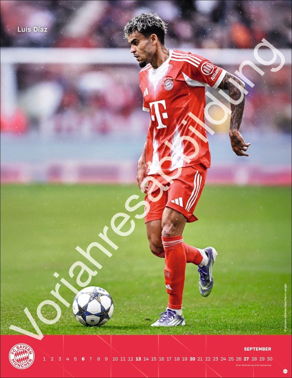Beispielinhalt (Bild) FC Bayern München Posterkalender 2027