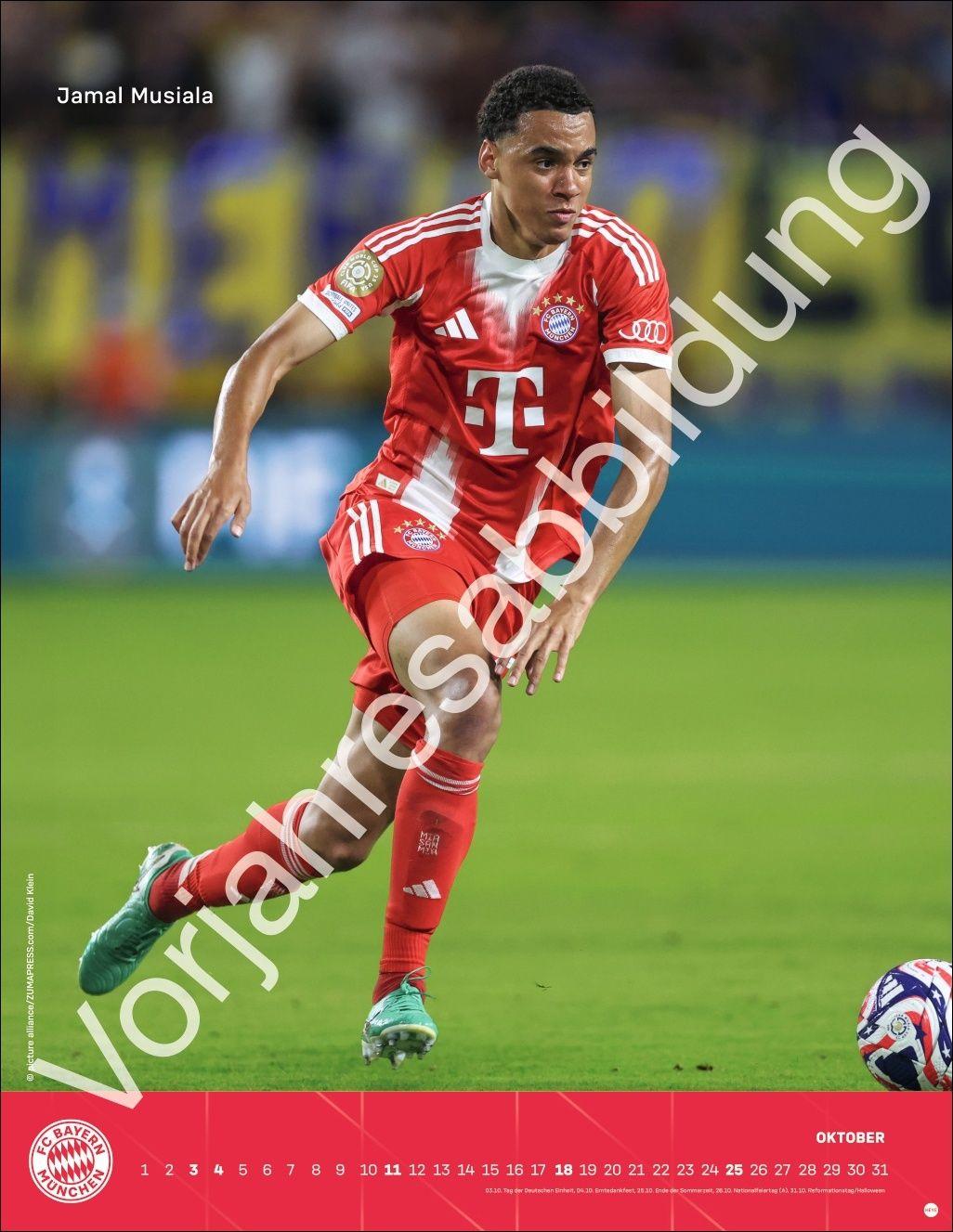 Beispielinhalt (Bild) FC Bayern München Posterkalender 2027