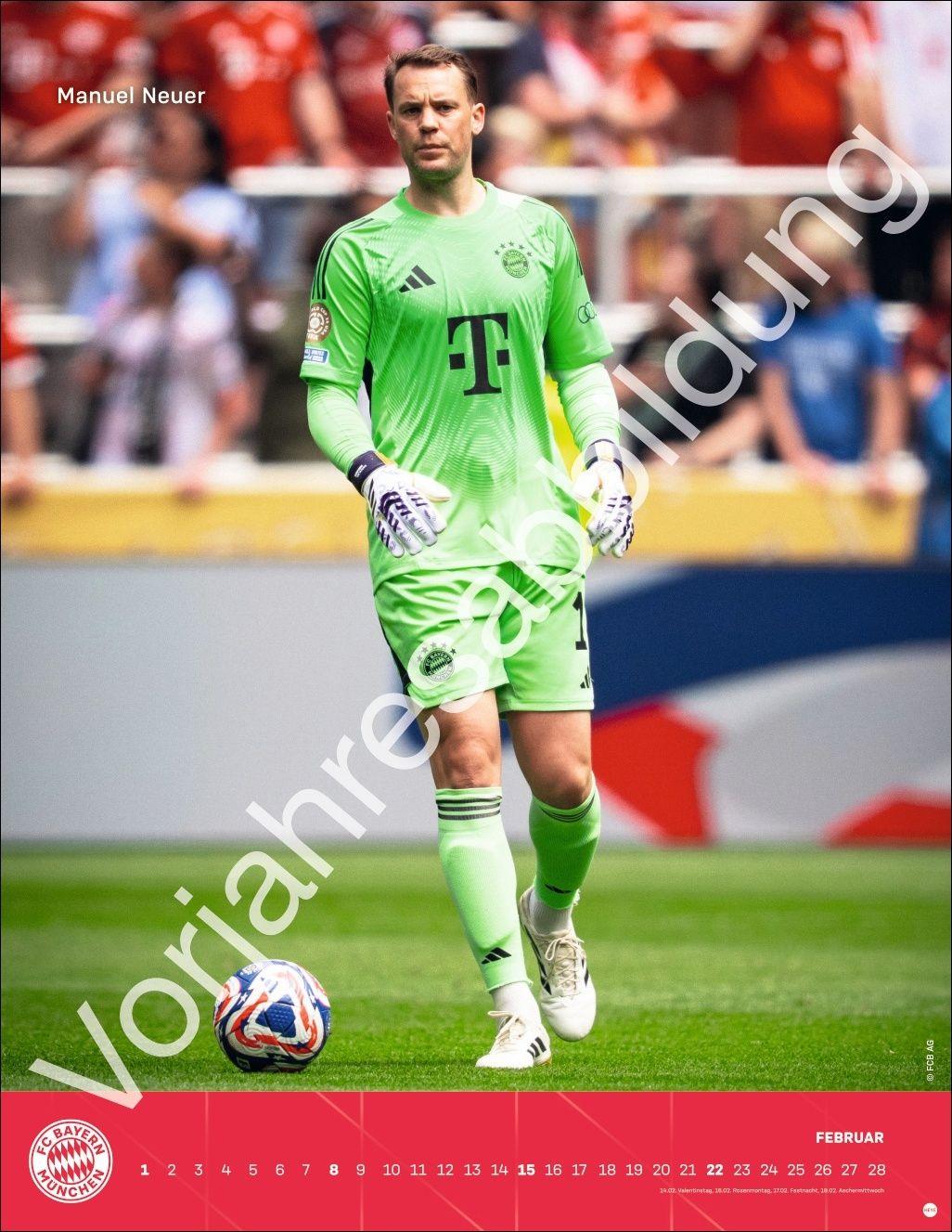 Beispielinhalt (Bild) FC Bayern München Posterkalender 2027