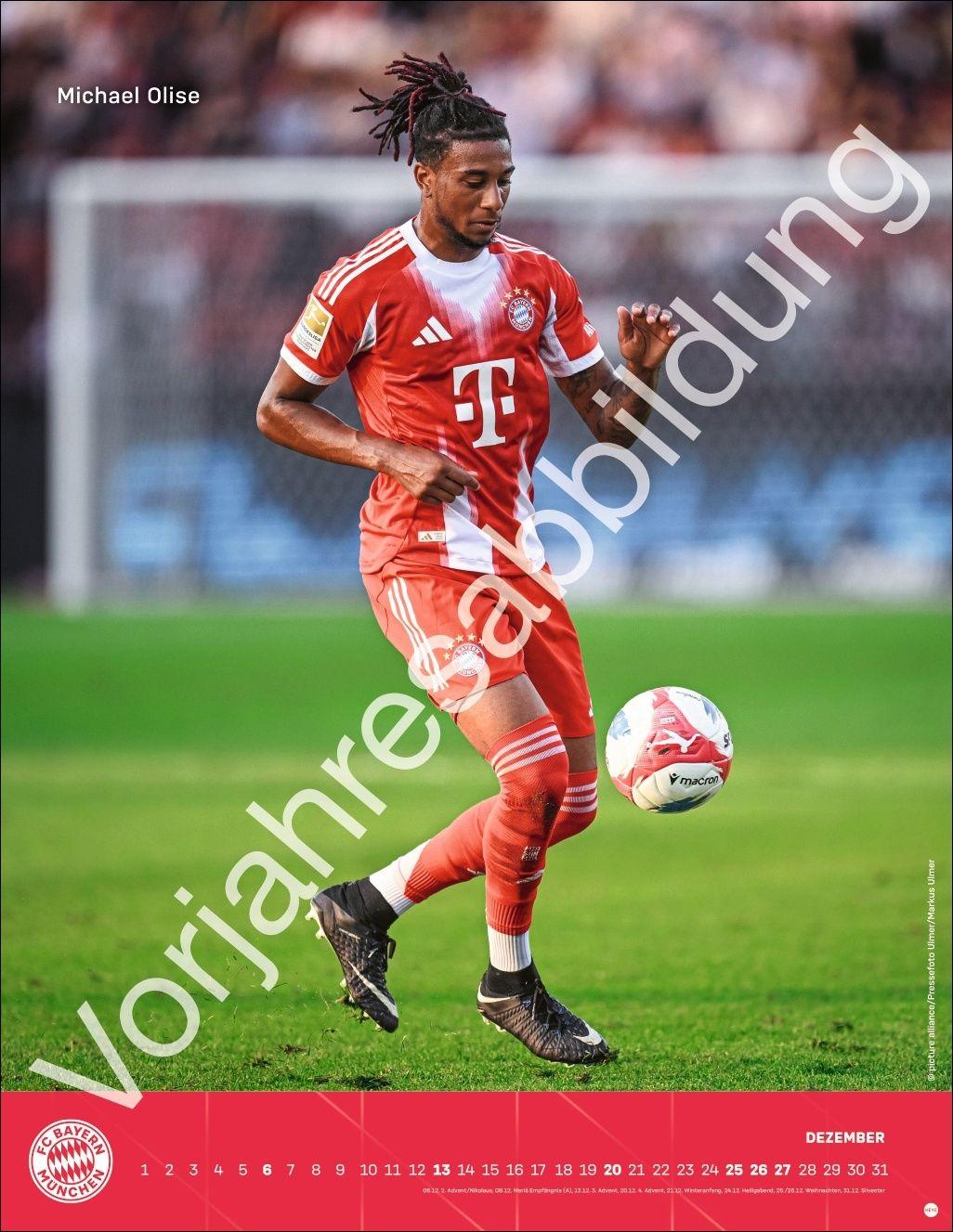 Beispielinhalt (Bild) FC Bayern München Posterkalender 2027