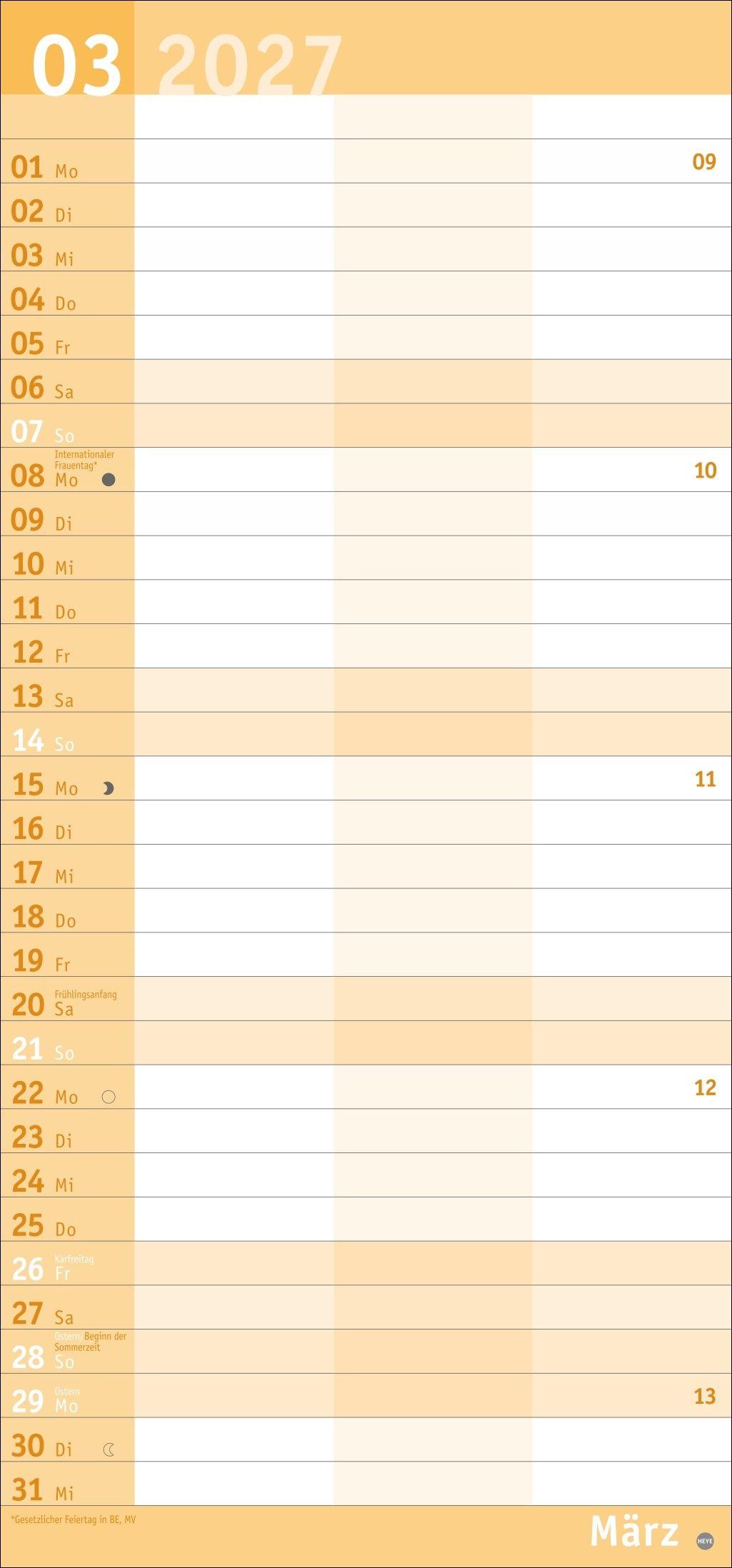 Beispielinhalt (Bild) Basic Planer für zwei 2027