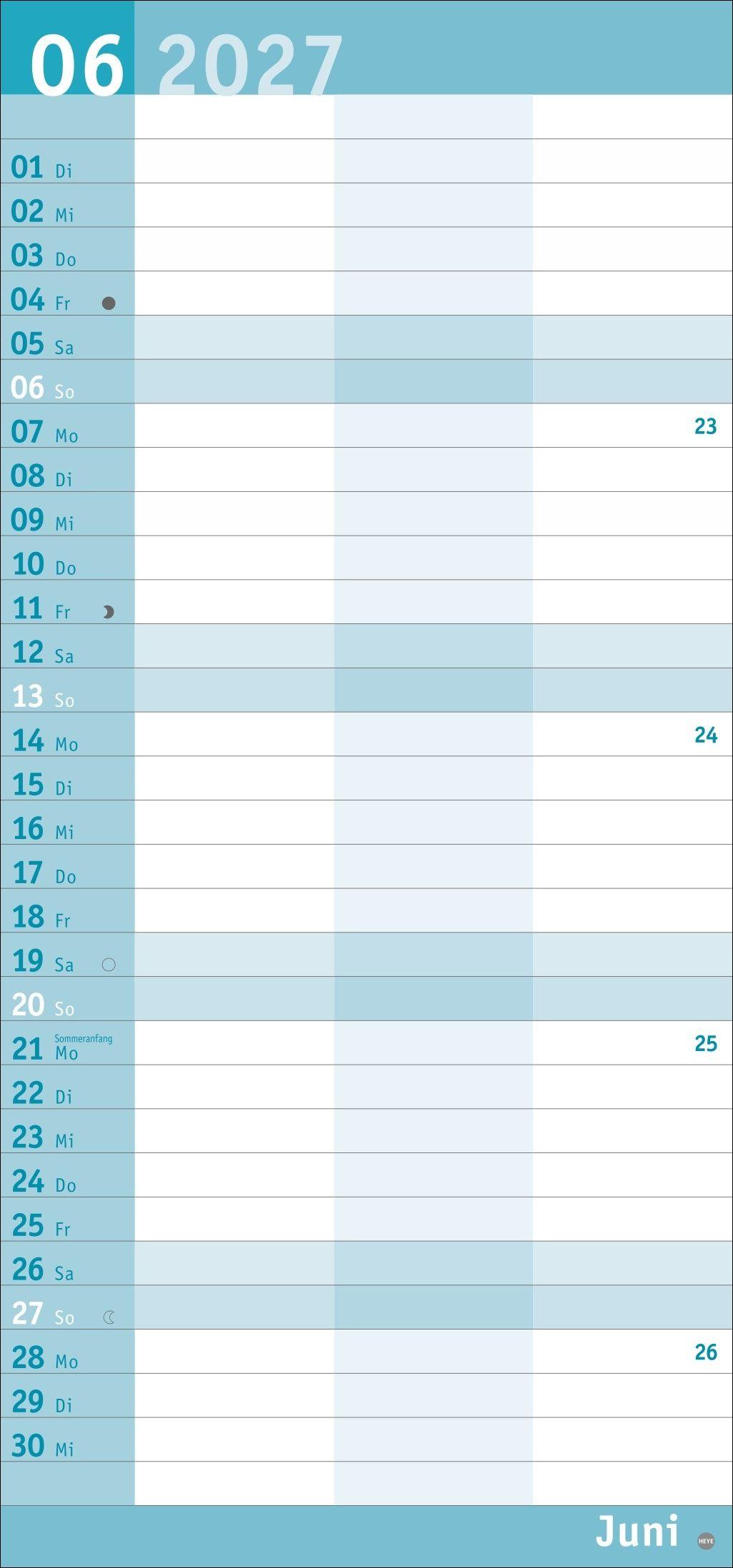 Beispielinhalt (Bild) Basic Planer für zwei 2027
