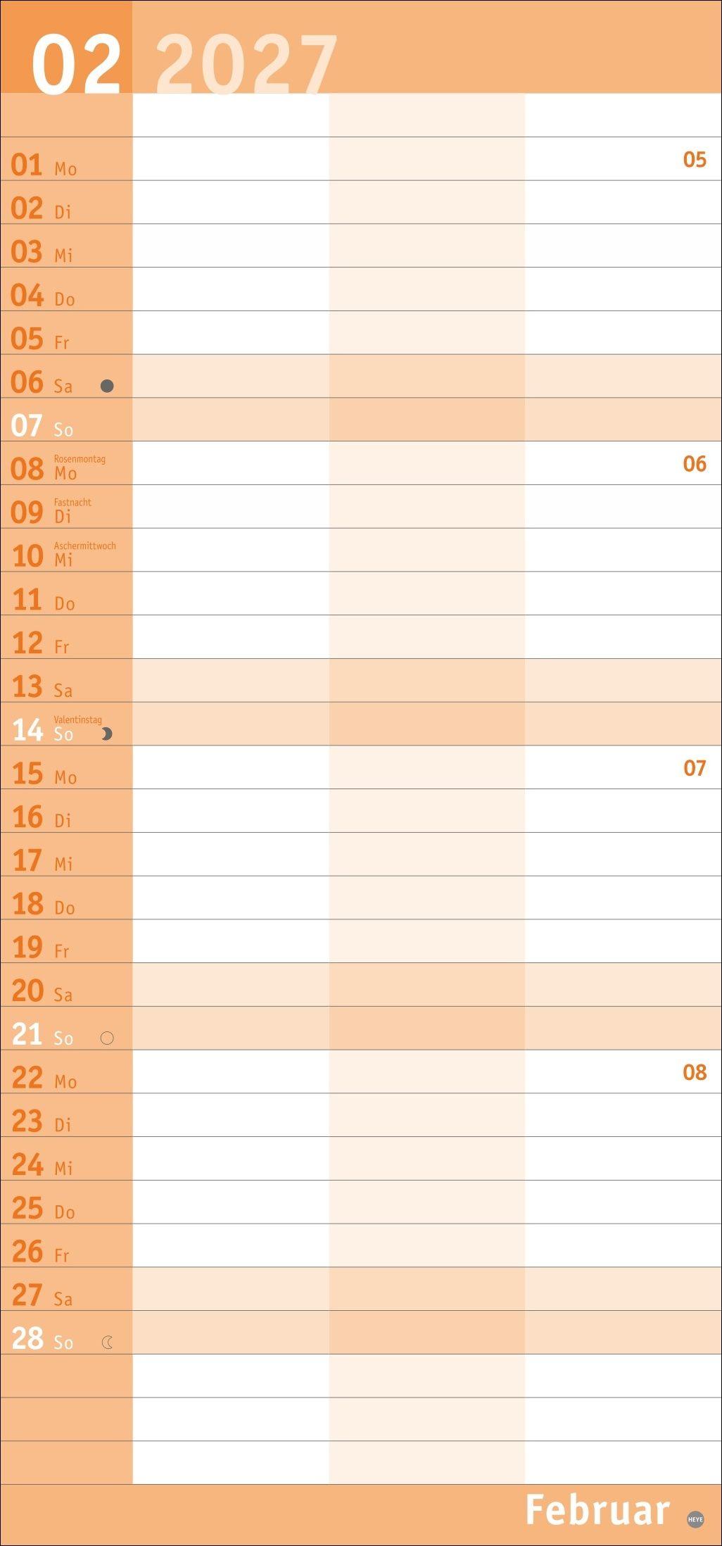 Beispielinhalt (Bild) Basic Planer für zwei 2027