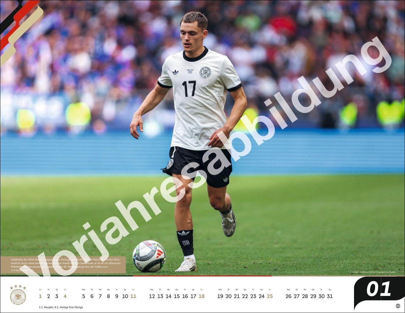 Beispielinhalt (Bild) DFB Männer Posterkalender 2027