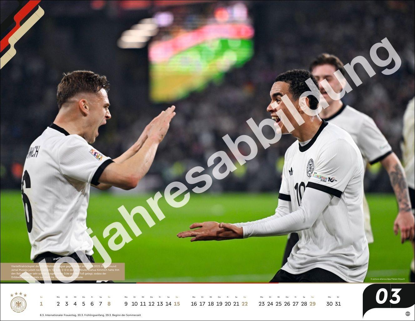 Beispielinhalt (Bild) DFB Männer Posterkalender 2027