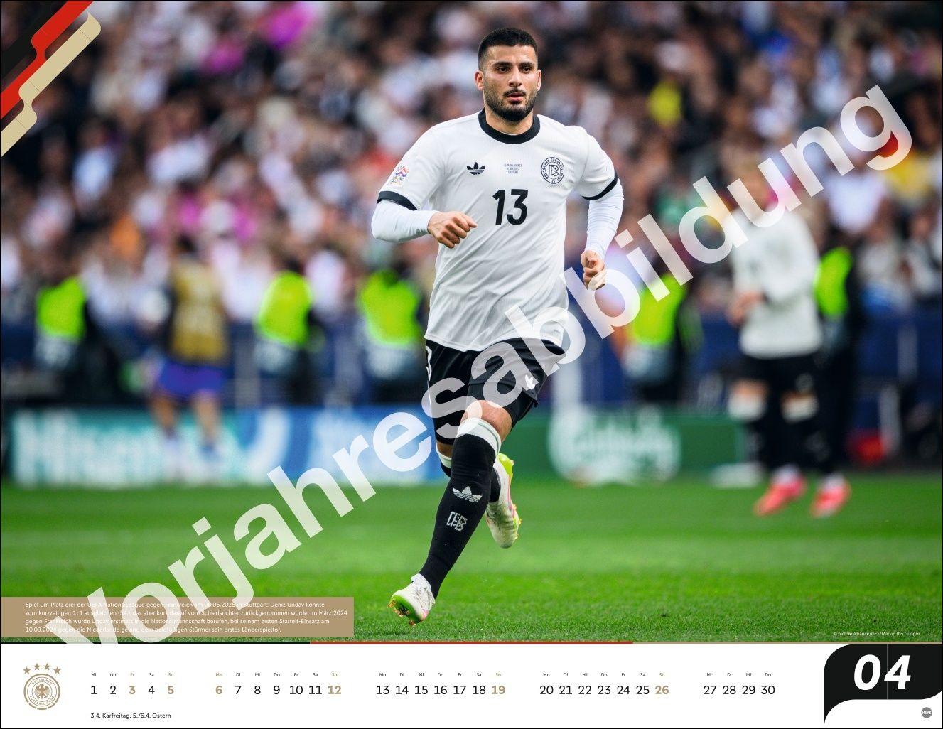 Beispielinhalt (Bild) DFB Männer Posterkalender 2027