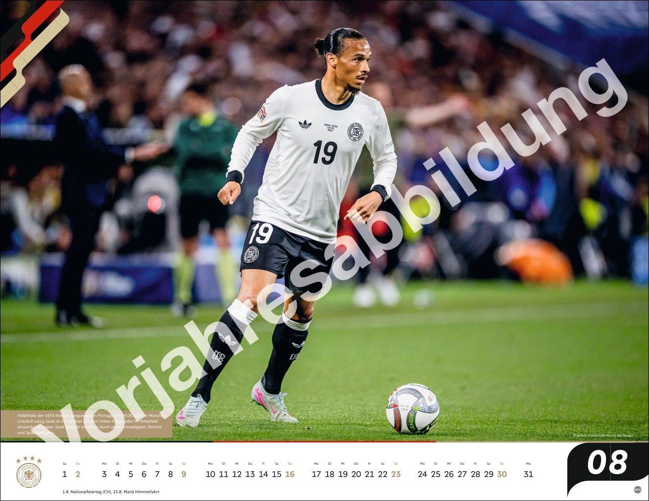 Beispielinhalt (Bild) DFB Männer Posterkalender 2027