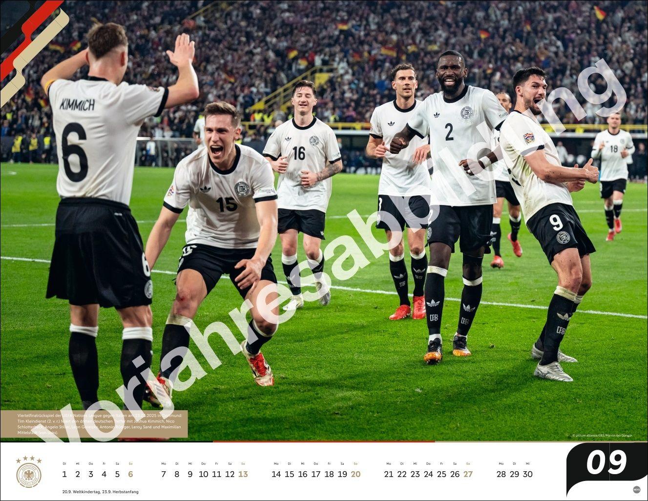Beispielinhalt (Bild) DFB Männer Posterkalender 2027
