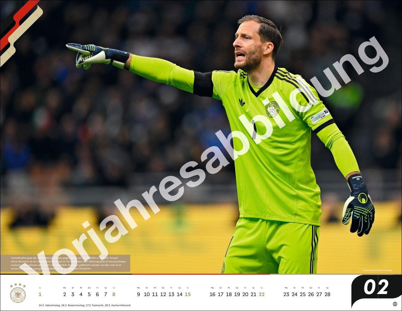 Beispielinhalt (Bild) DFB Männer Posterkalender 2027