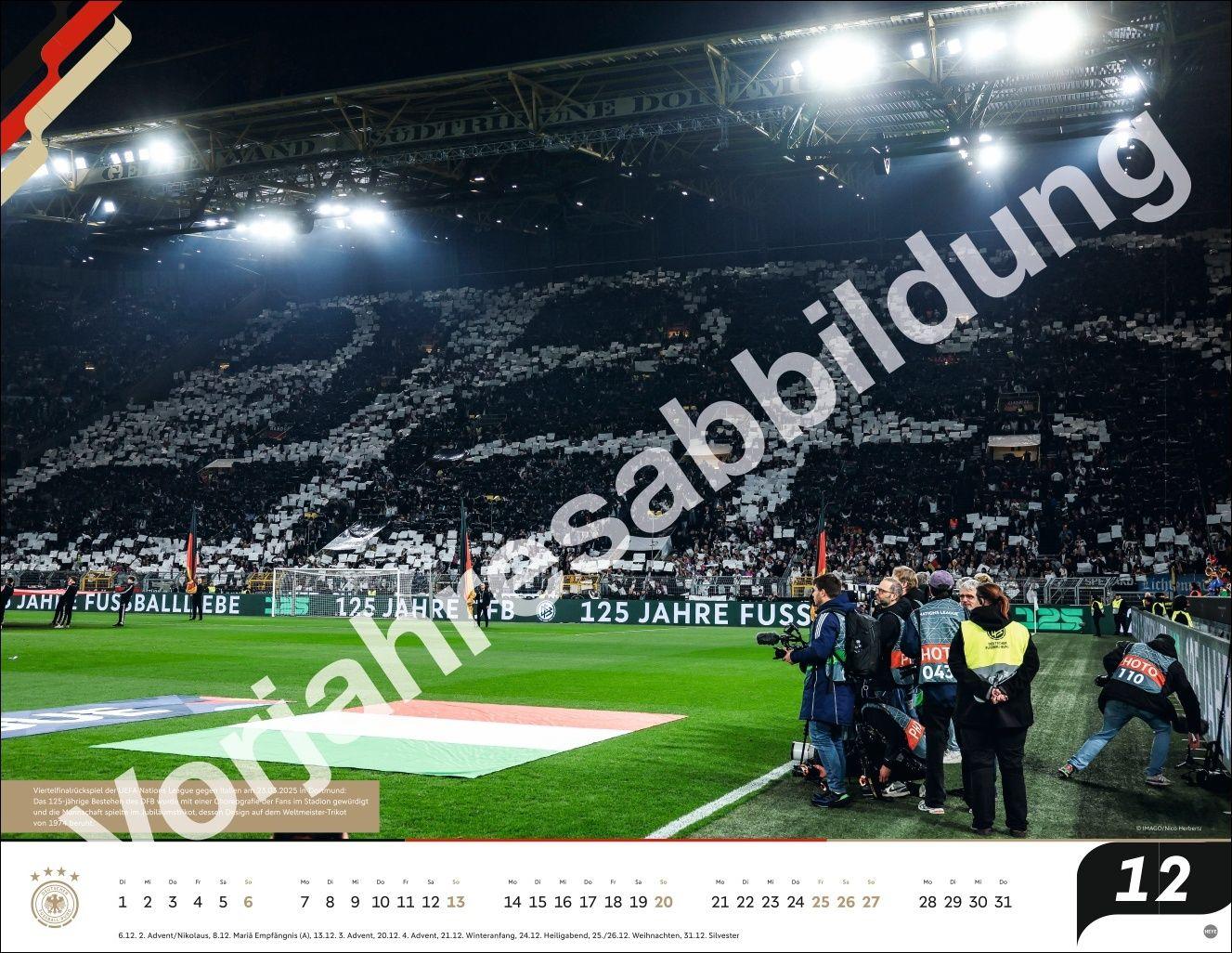 Beispielinhalt (Bild) DFB Männer Posterkalender 2027