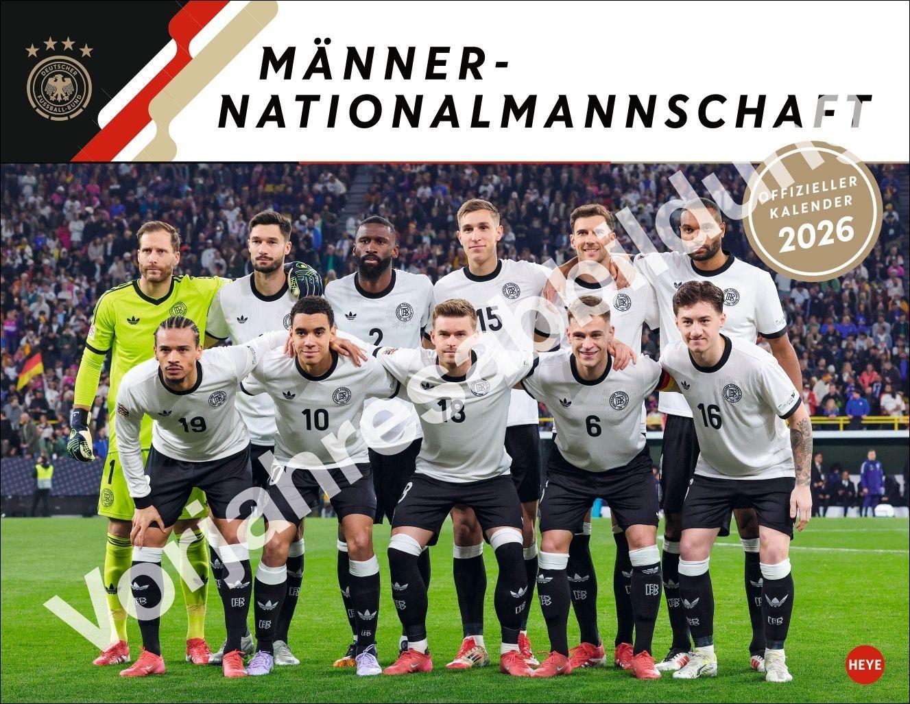 Vorderes Coverbild DFB Männer Posterkalender 2027