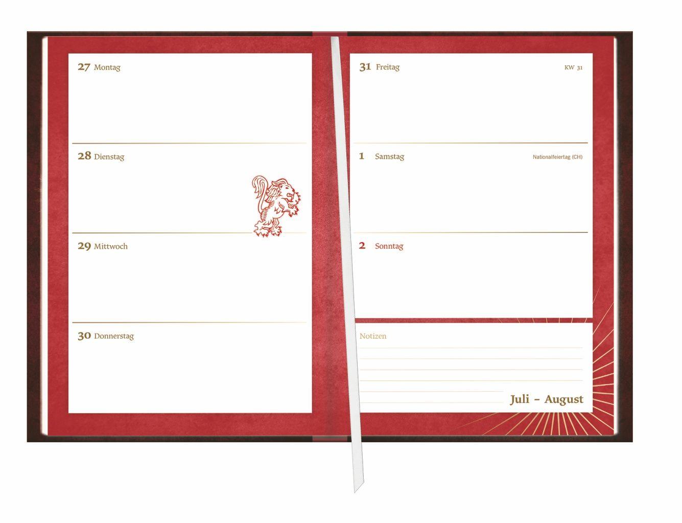 Beispielinhalt (Bild) Harry Potter 17-Monats-Kalenderbuch A5 2027 - 17 Monate. Von August 2026 bis Dezember 2027