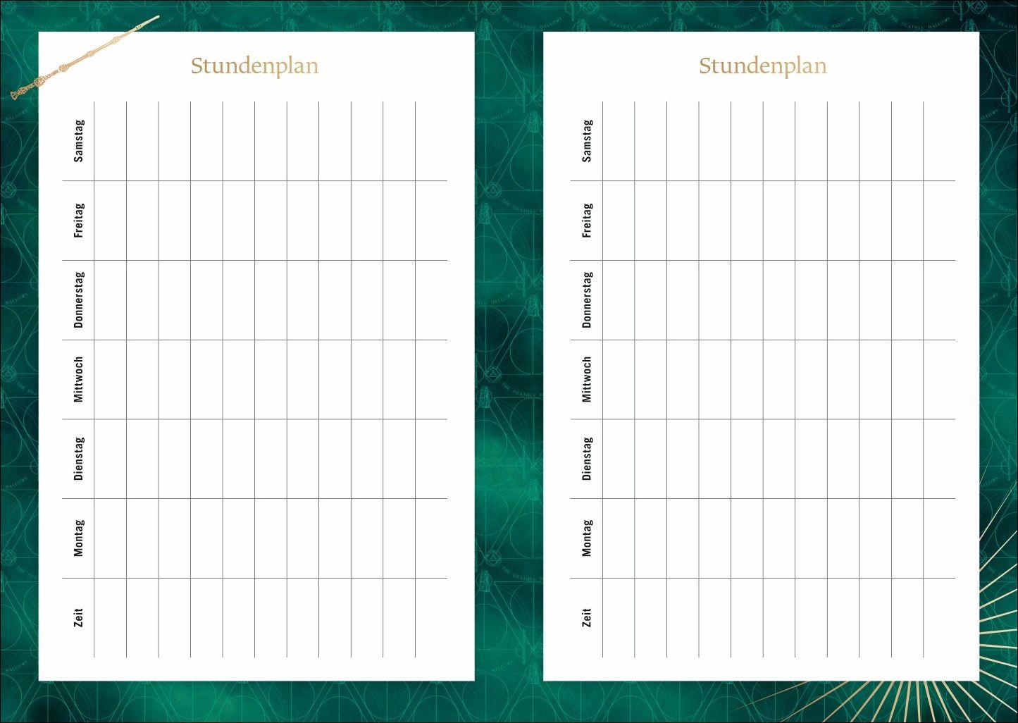 Beispielinhalt (Bild) Harry Potter 17-Monats-Kalenderbuch A5 2027 - 17 Monate. Von August 2026 bis Dezember 2027