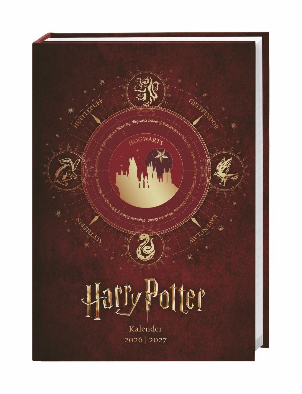 Vorderes Coverbild Harry Potter 17-Monats-Kalenderbuch A5 2027 - 17 Monate. Von August 2026 bis Dezember 2027