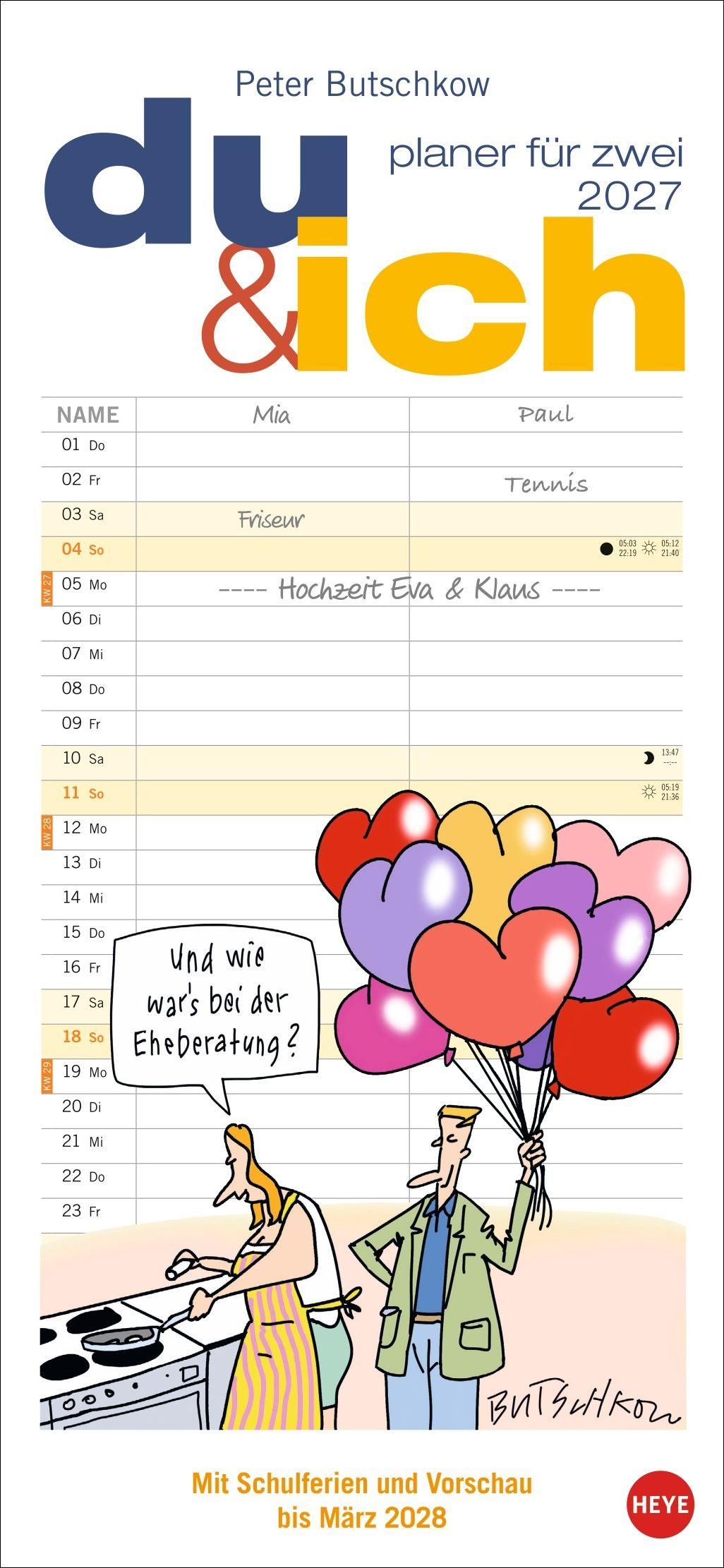 Vorderes Coverbild Peter Butschkow: Planer für zwei - Du & ich 2027