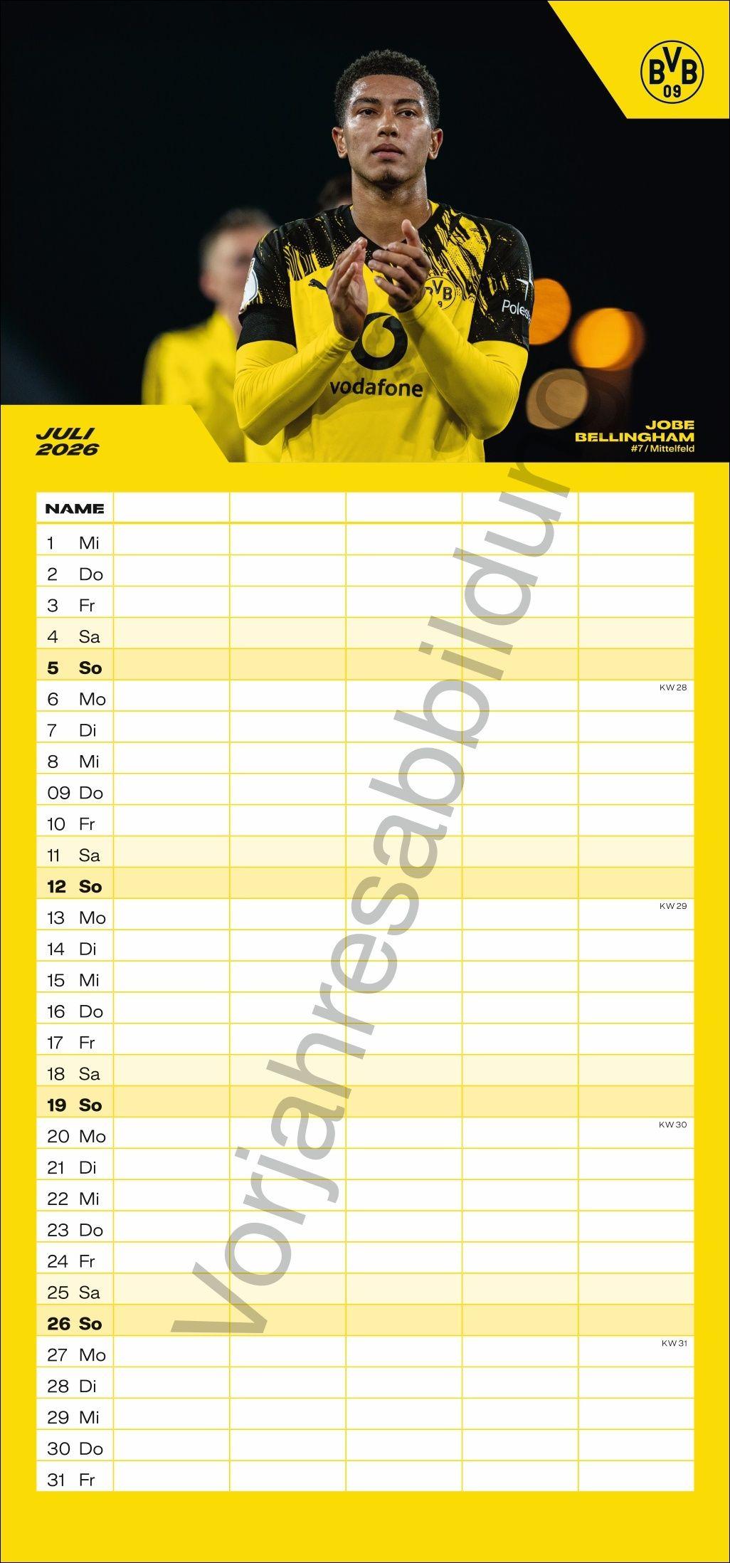 Beispielinhalt (Bild) BVB Familienplaner 2027