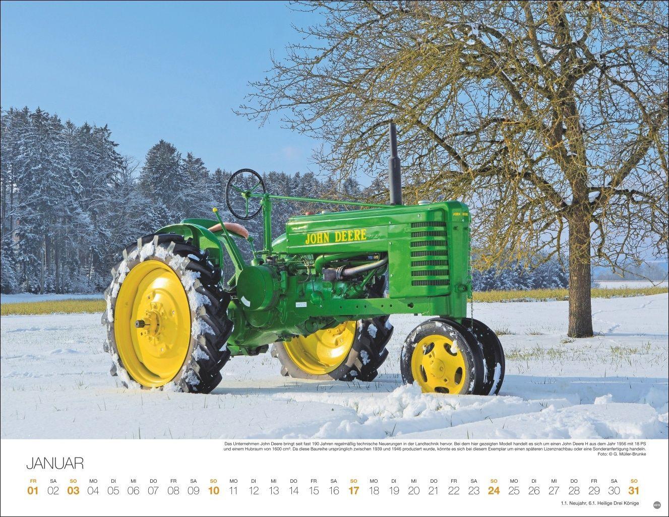 Beispielinhalt (Bild) Starke Traktoren Posterkalender 2027