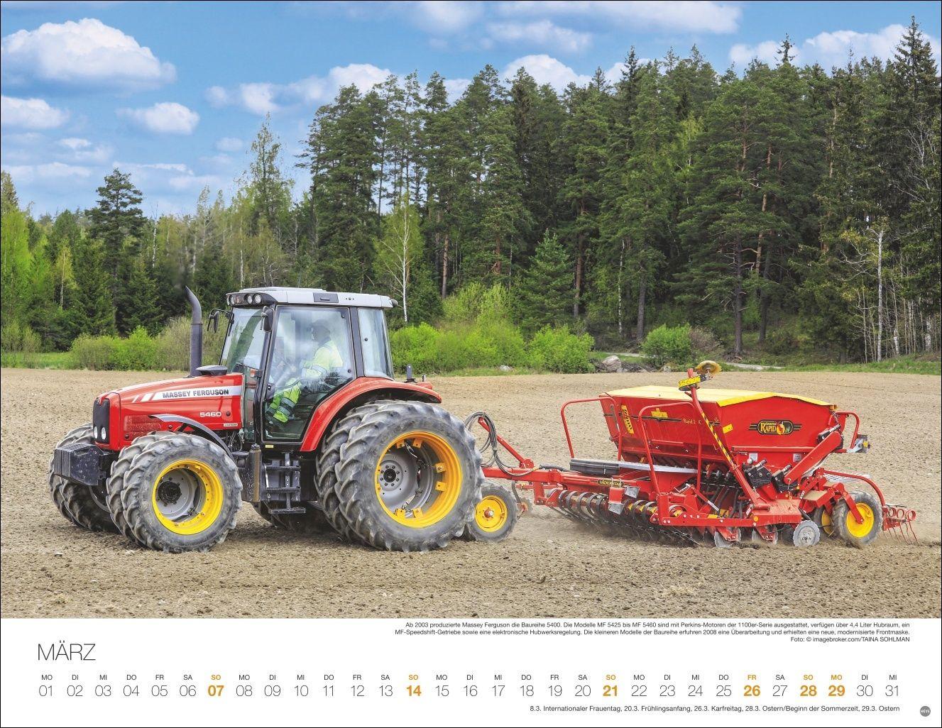 Beispielinhalt (Bild) Starke Traktoren Posterkalender 2027