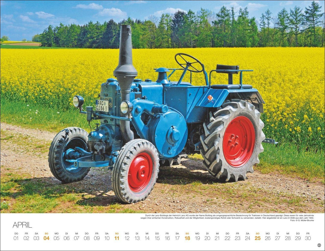 Beispielinhalt (Bild) Starke Traktoren Posterkalender 2027