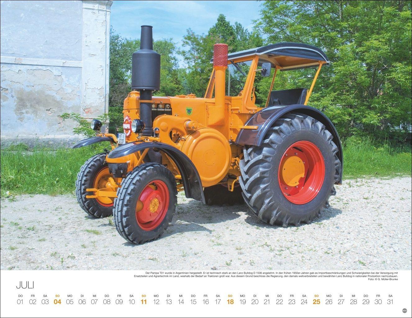 Beispielinhalt (Bild) Starke Traktoren Posterkalender 2027