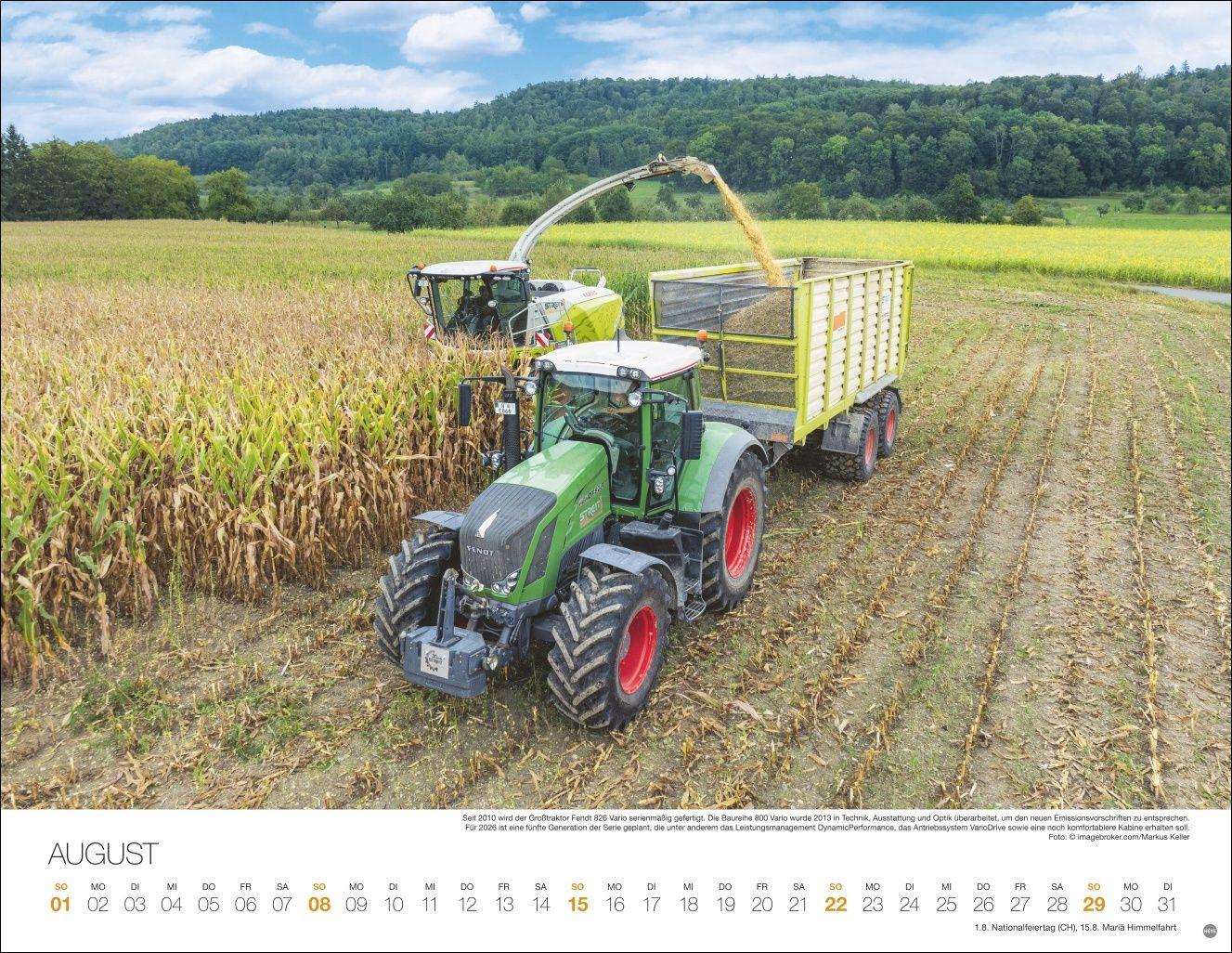 Beispielinhalt (Bild) Starke Traktoren Posterkalender 2027