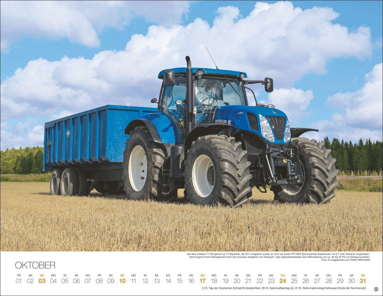 Beispielinhalt (Bild) Starke Traktoren Posterkalender 2027