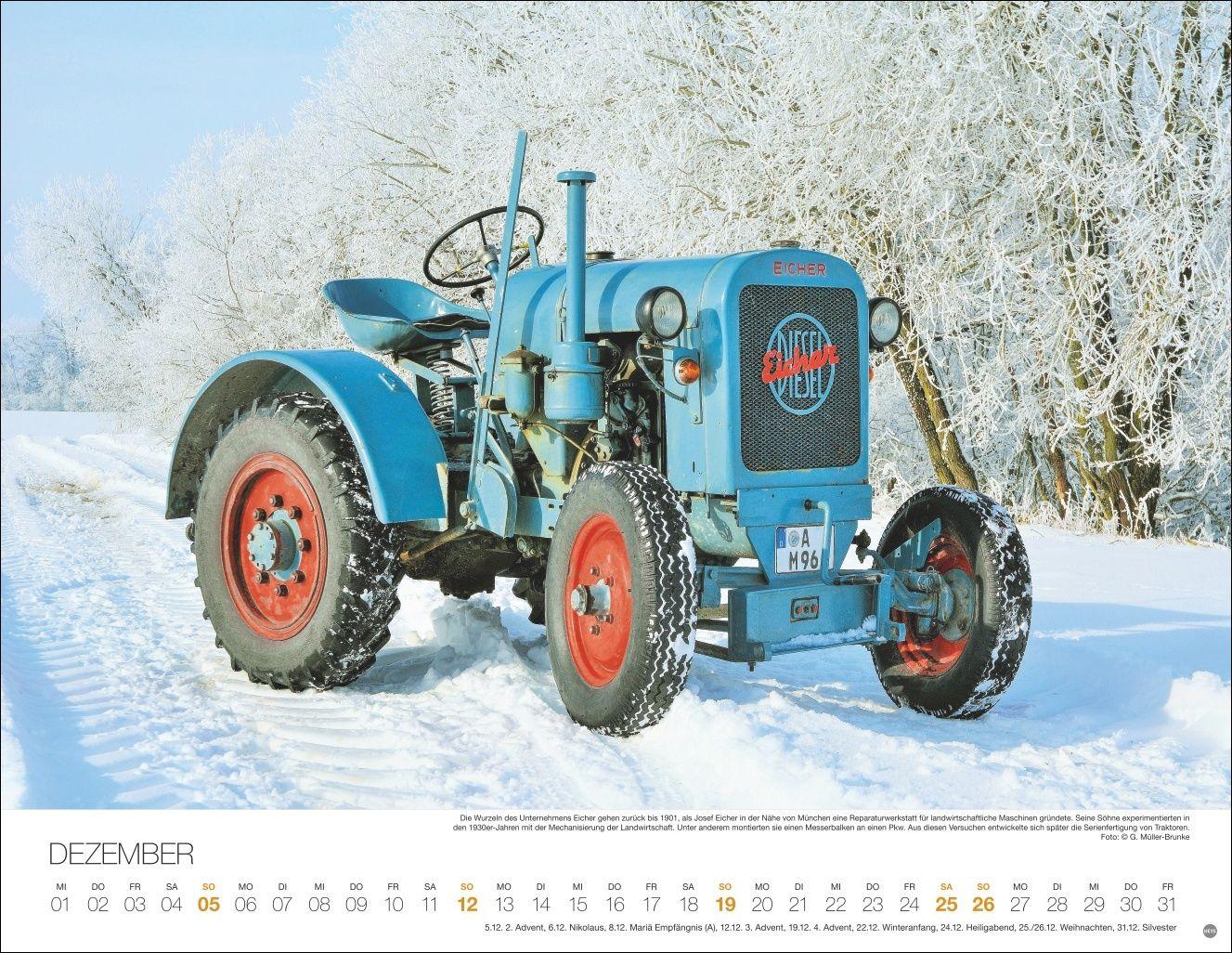 Beispielinhalt (Bild) Starke Traktoren Posterkalender 2027