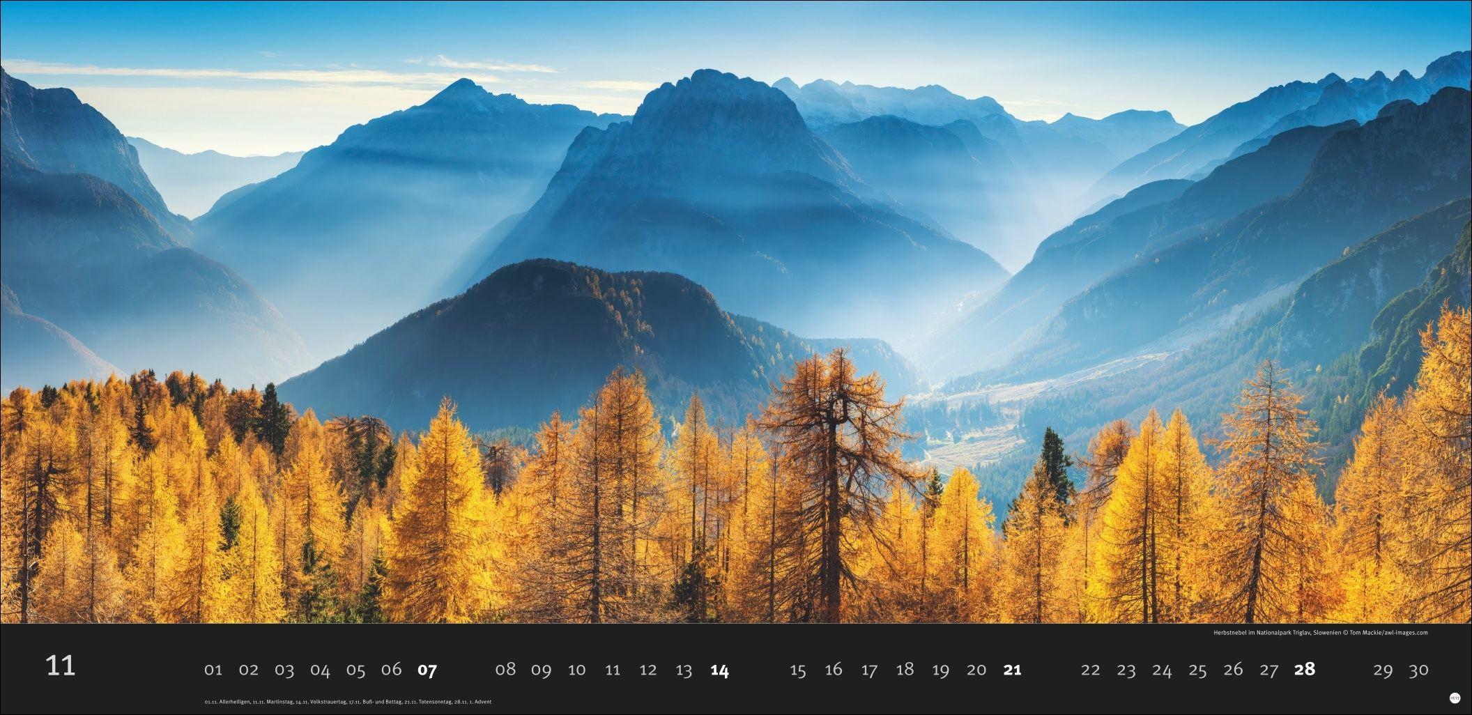 Beispielinhalt (Bild) Magic Moments Panoramakalender 2027
