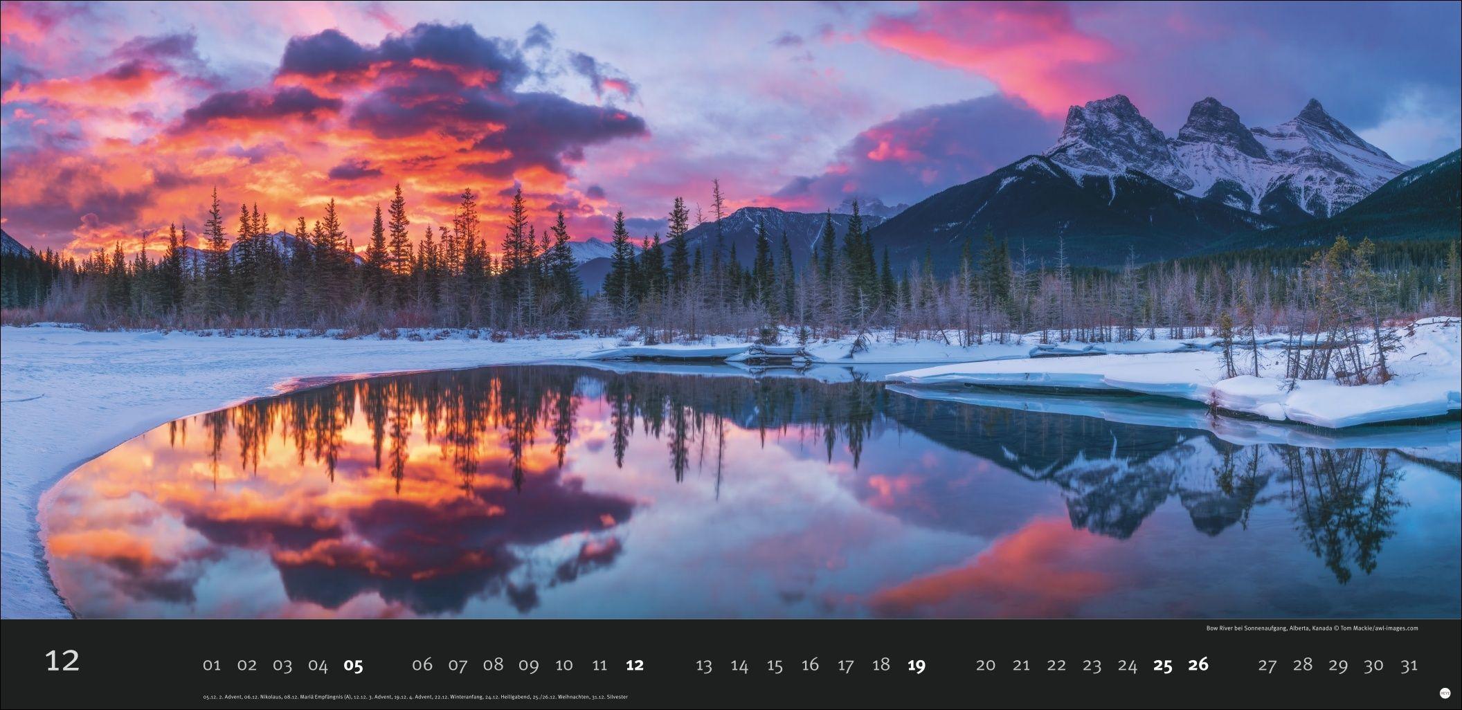 Beispielinhalt (Bild) Magic Moments Panoramakalender 2027