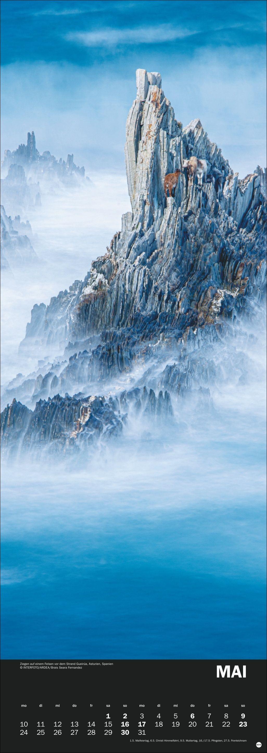 Beispielinhalt (Bild) Naturgewalten Vertical Kalender 2027