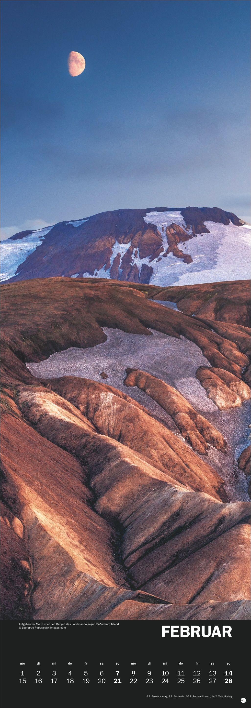 Beispielinhalt (Bild) Naturgewalten Vertical Kalender 2027