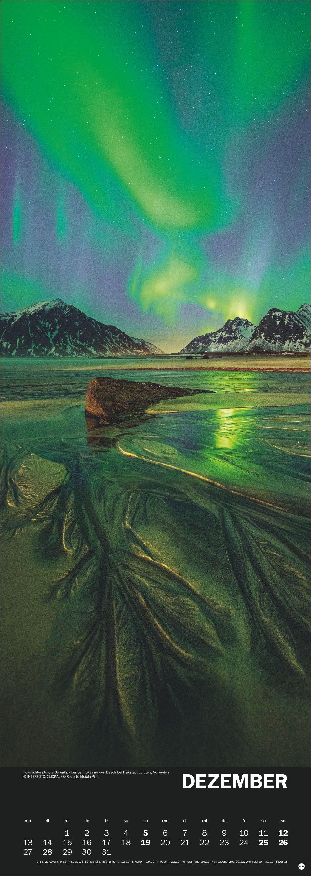 Beispielinhalt (Bild) Naturgewalten Vertical Kalender 2027