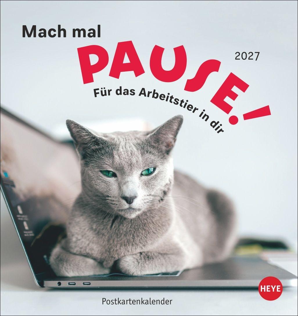 Vorderes Coverbild Mach mal Pause Postkartenkalender 2027 - Für das Arbeitstier in dir