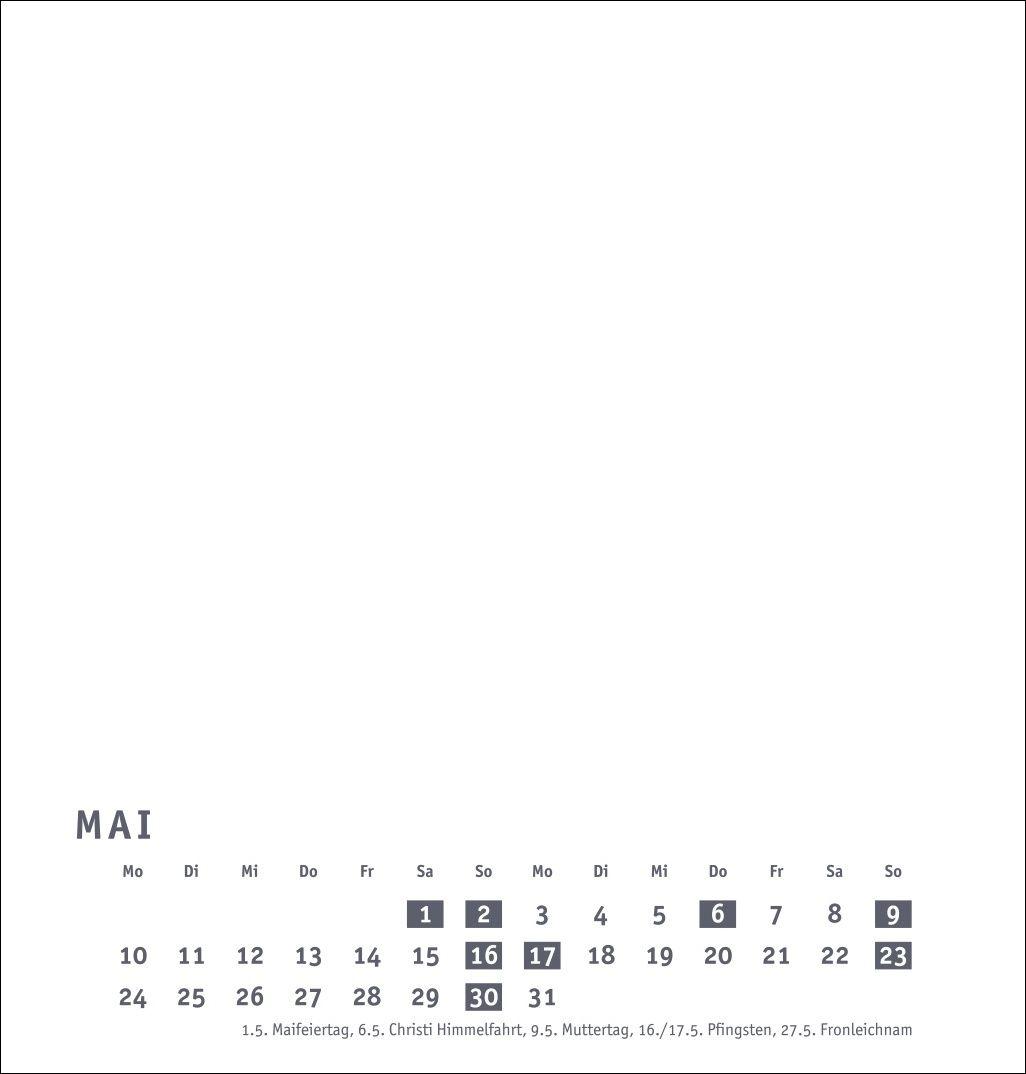 Beispielinhalt (Bild) Premium-Bastelkalender weiß mittel 2027