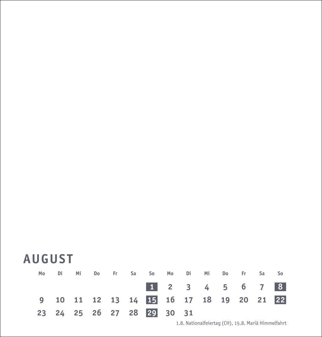 Beispielinhalt (Bild) Premium-Bastelkalender weiß mittel 2027